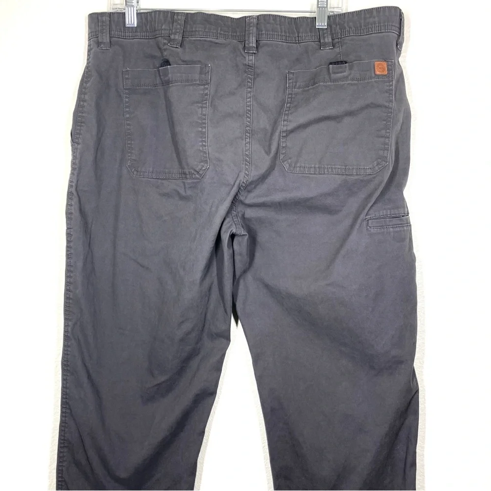 WP Weatherproof Cargo Hiking Pants Gray 40x32 Cotton Spandex Velcro Pockets